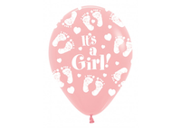 Sempertex It's A Girl Footprint 12" Latex 25pk