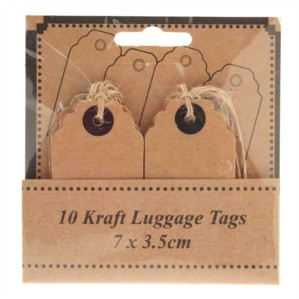 Scalloped Kraft Luggage Tags 10pk