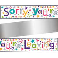 Simon Elvin Banner Sorry You're Leaving 9ft