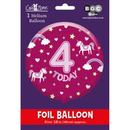 Age 4 Unicorns 18" Foil Balloon