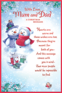 Simon Elvin 6 Pack Cards C75 Christmas Mum & Dad