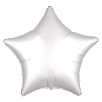 Anagram Foil Balloon Satin Luxe White Star 18"