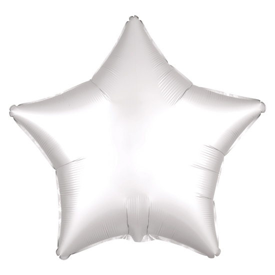 Anagram Foil Balloon Satin Luxe White Star 18"