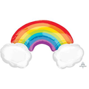 Anagram Foil Balloon Rainbow With Clouds 37"