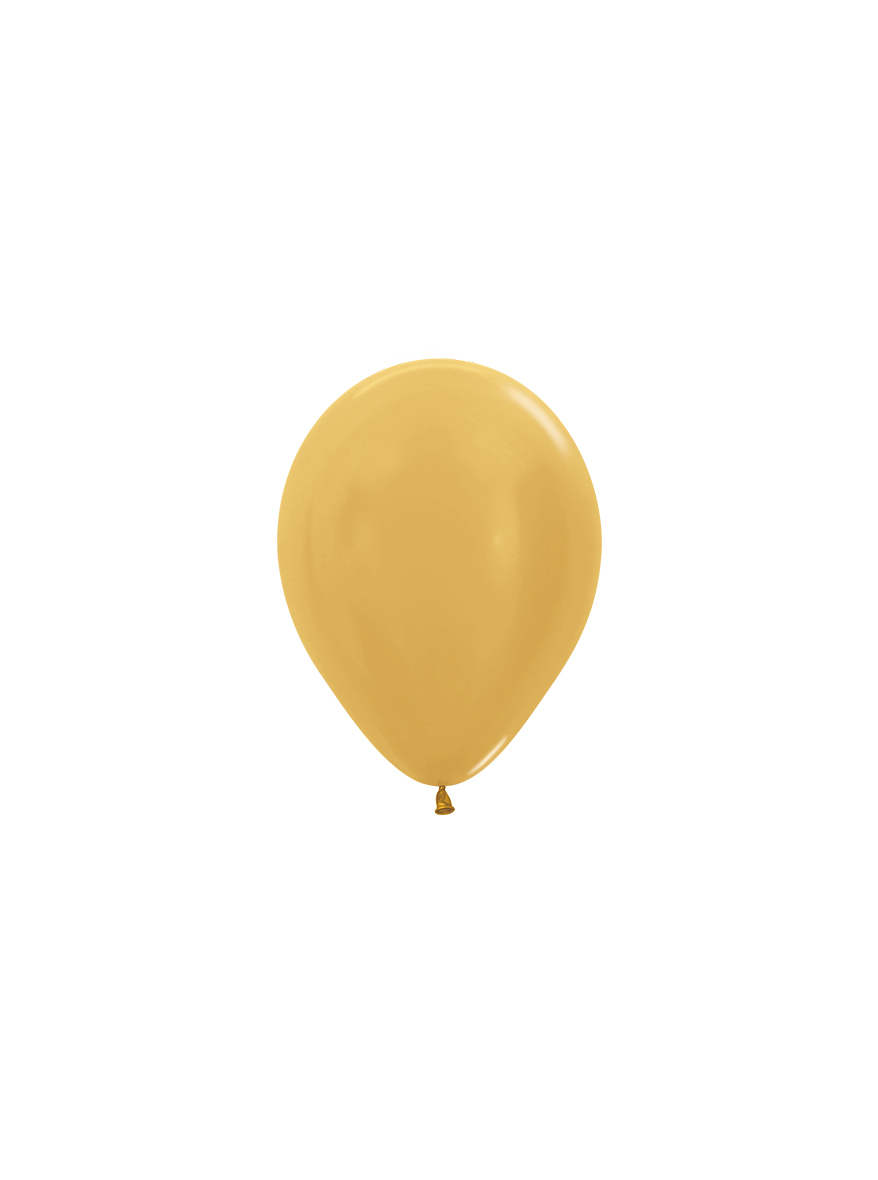 Sempertex Metallic Gold 5" Latex Balloons 50pk