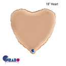 Grabo Foil Balloon Satin Nude Heart 18"