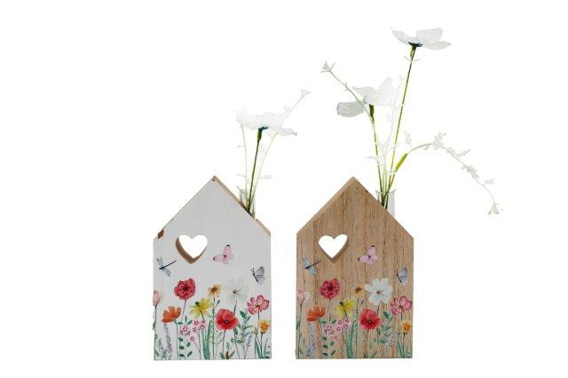 Wooden House Vase 10.5x17cm