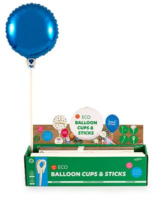 100pk Balloon Cups & Sticks Paper Eco