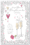 Simon Elvin 6-pack anniversary cards for son and daughter-in-law, featuring colorful designs and greeting messages.