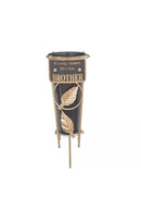David Fischoff Brother grave vase, 36cm keepsake memorial urn with detailed design, crafted for honoring loved ones.