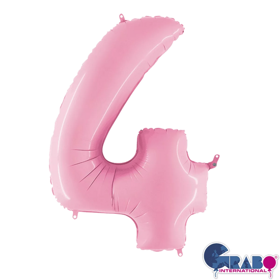 Grabo Foil Balloon Pastel Pink 26" Number 4