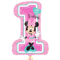Anagram Minnie 1st Birthday 28" Foil Balloon
