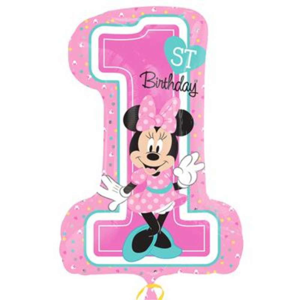 Anagram Minnie 1st Birthday 28" Foil Balloon