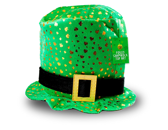 Gem Imports Top Hat Foiled Shamrock
