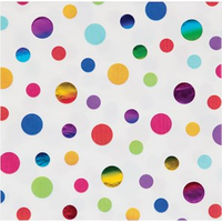 Rainbow Foil Napkins 16pk