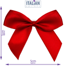Italian Options 12 Pack Ribbon Bows Red 5cm