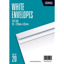 20pk Envelopes C5 Self Seal 80gsm White