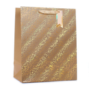 Tiger Feet 6 Pack Gift Bag Gold Sparkle Medium