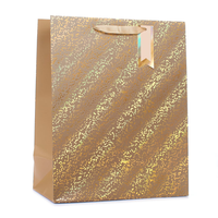 Tiger Feet 6 Pack Gift Bag Gold Sparkle Medium