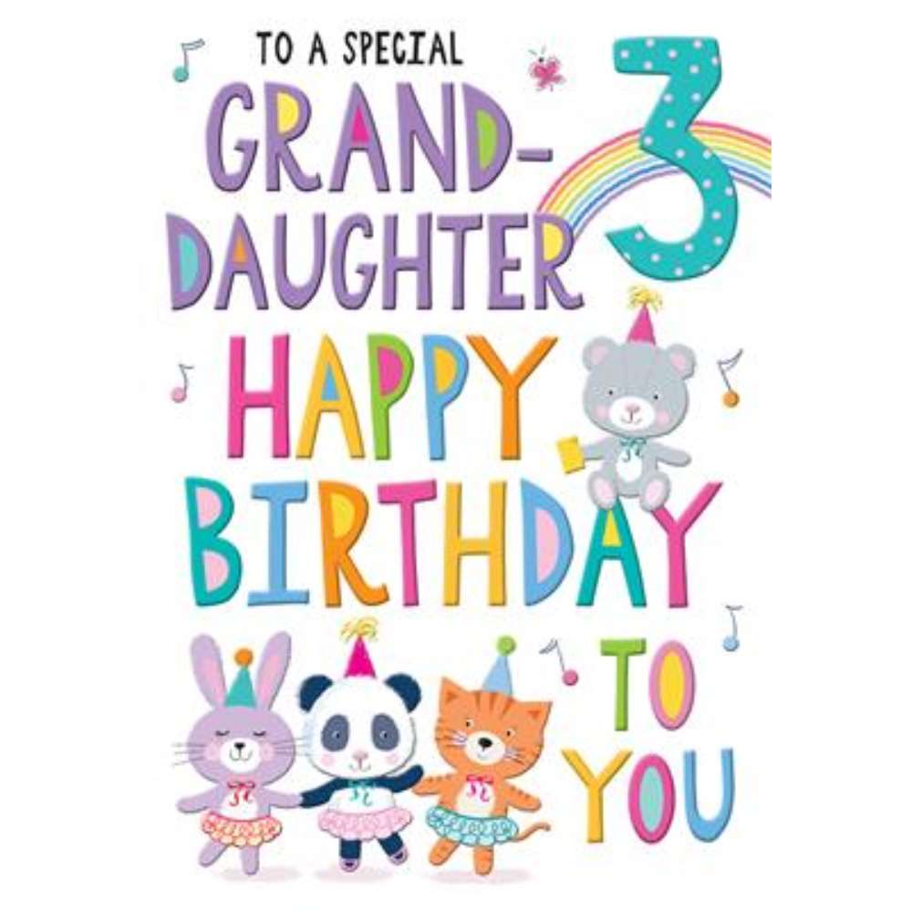 Regal C75 Birthday Age 3 Granddaughter 6pk