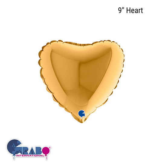 Grabo Foil Balloon Gold Heart 9"