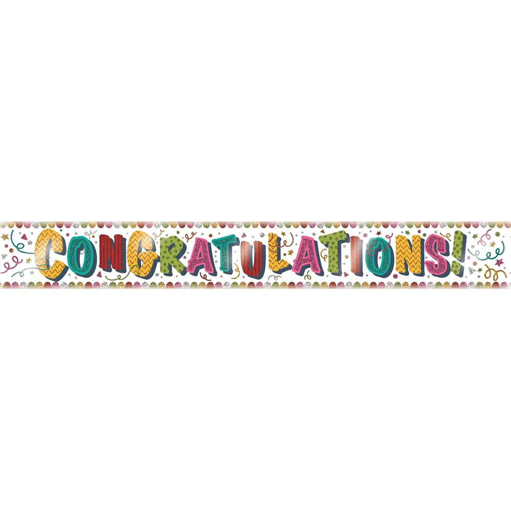 Giftzone 12 Pack Banner Congratulations 2.6M