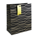 Black Geo Large Gift Bag 6pk