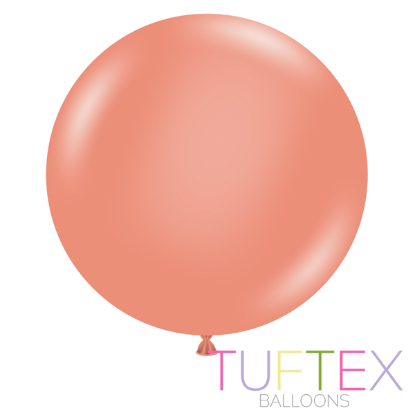 Tuftex Metallic Rose Gold 36" Latex Balloons 10pk