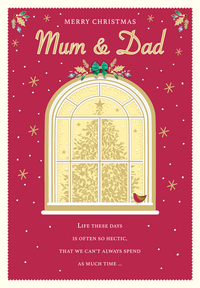 Regal 6 Pack C75 Cards Christmas Mum & Dad