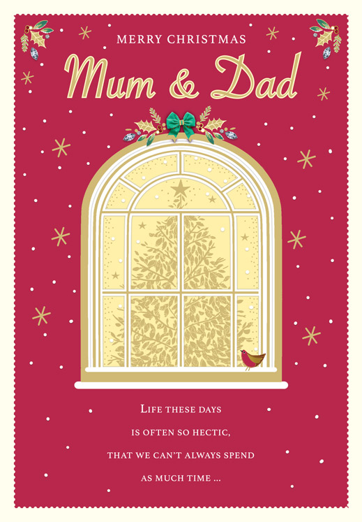 Regal 6 Pack C75 Cards Christmas Mum & Dad