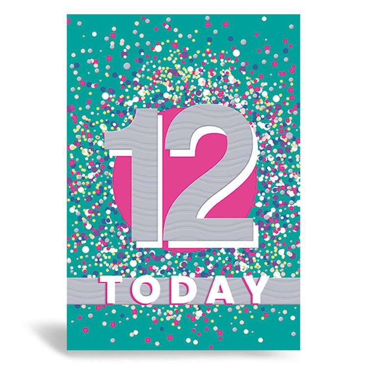 Prelude Pzazzle C50 Birthday Age 12 6pk