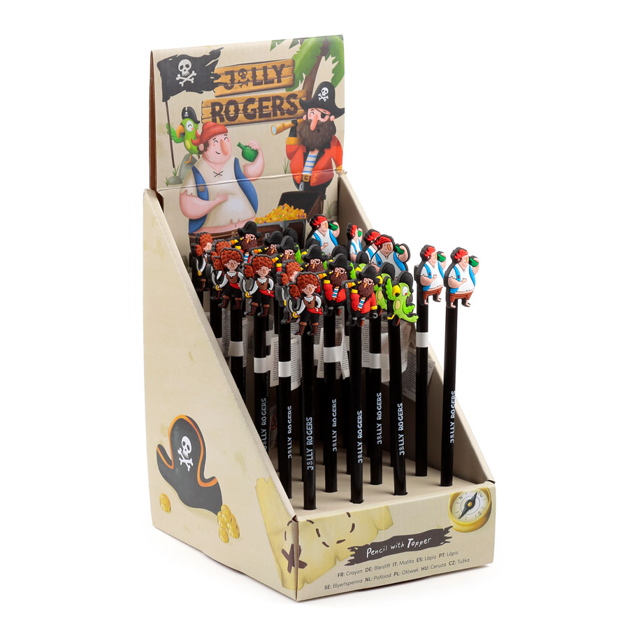 Pencils With Toppers Jolly Roger