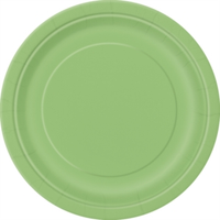 Unique 8 Pack Plates Lime Green Round 9