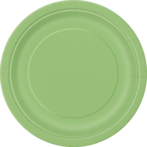 Unique 8 Pack Plates Lime Green Round 9