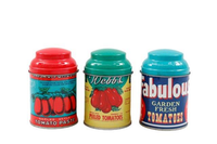 Vintage Round Spice Tin 7x10cm - Set of 3