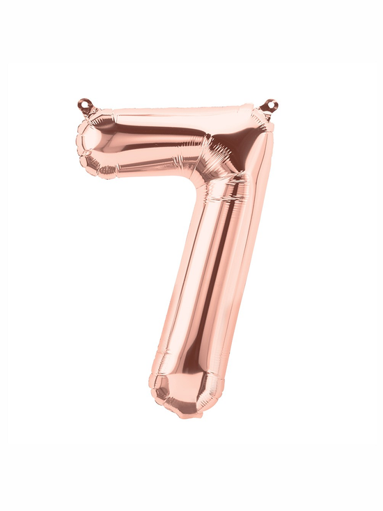 Northstar Foil Balloon Rose Gold 16" Number 7