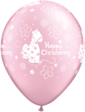 Qualatex Christening Pony 11" Latex Balloons 25pk
