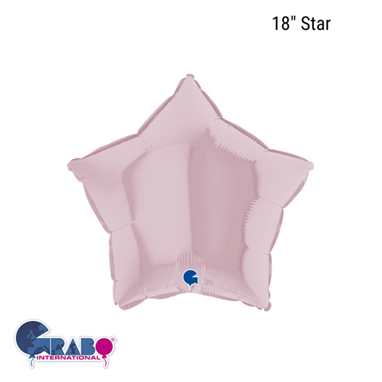 Grabo Foil Balloon Pastel Pink Star 18"