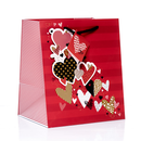 Gift Bag Hearts Red Large Portrait 6pk