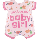 Welcome Baby Girl Pink Baby Vest 31" Foil Balloon