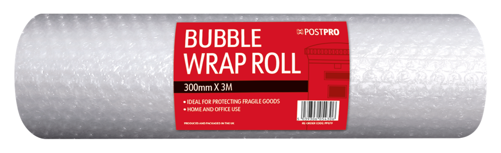 Bubble Wrap Roll Small 300mmx3m BGC Label