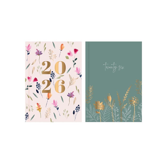 Diary A6 WTV Floral Meadow 2027 12pk