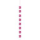Pink 5ft hanging decor banner with "Age 21" and glitter accents for celebration party decorations by Unique.