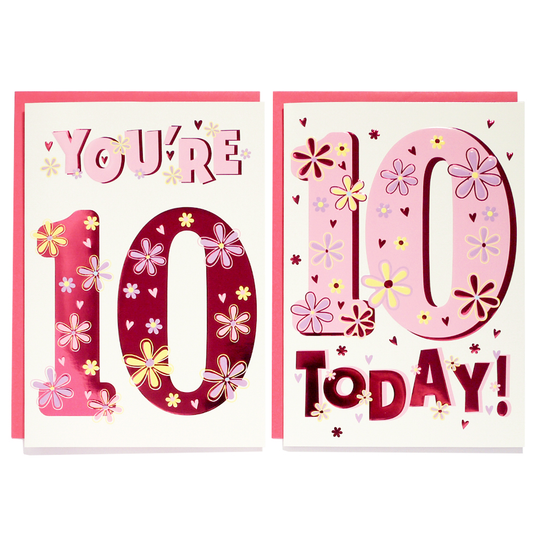 Poppyhill C50 Birthday Age 10 12pk