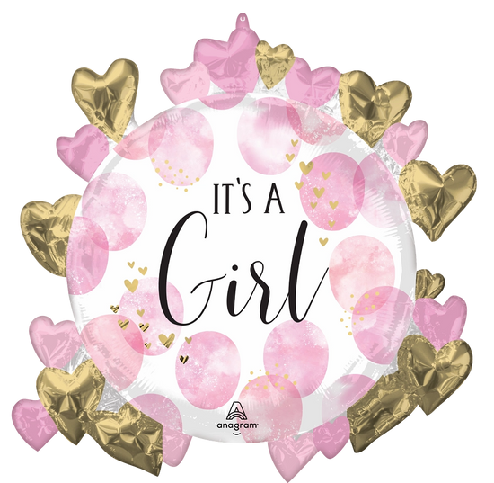 Anagram Baby Girl Pink 30" Foil Balloon