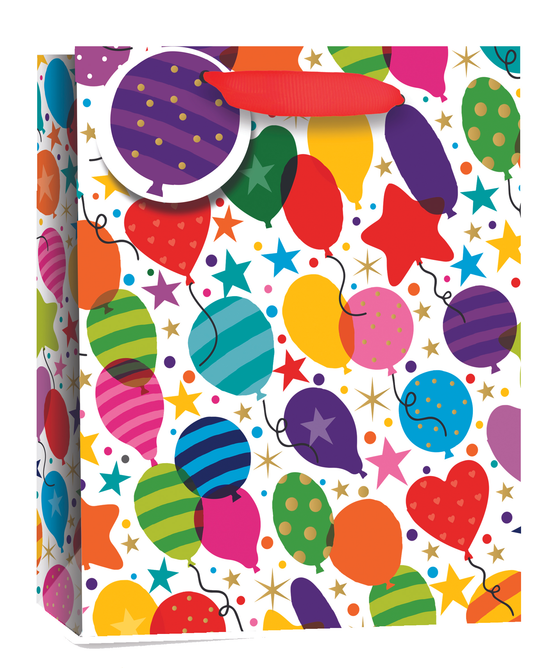 Simon Elvin Balloon Gift Bags Medium 6pk