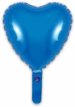 Oaktree 5 Pack Foil Balloon Blue Heart 9