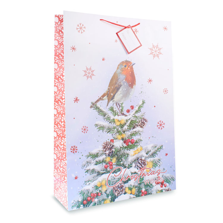 12pk Super Giant Portrait Gift Bags Robin
