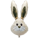 Oaktree Rabbit Head Ivory Gold 35" Foil Balloon