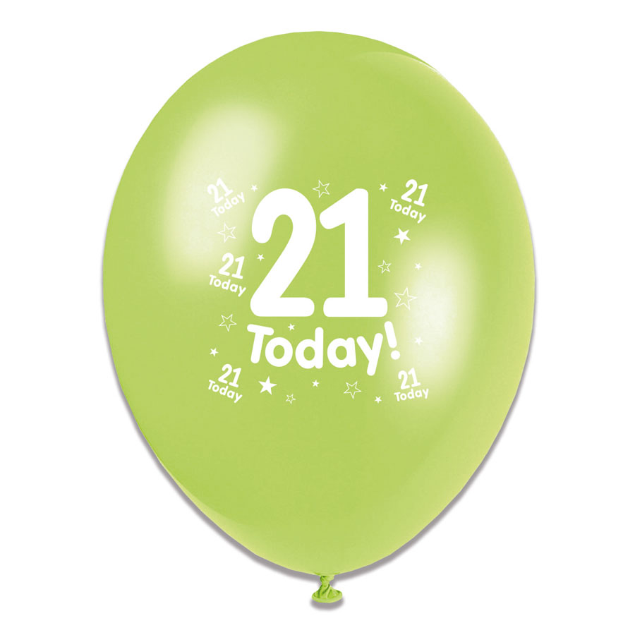 Tiger Feet Age 21 Birthday 10" Balloons 6x8pk